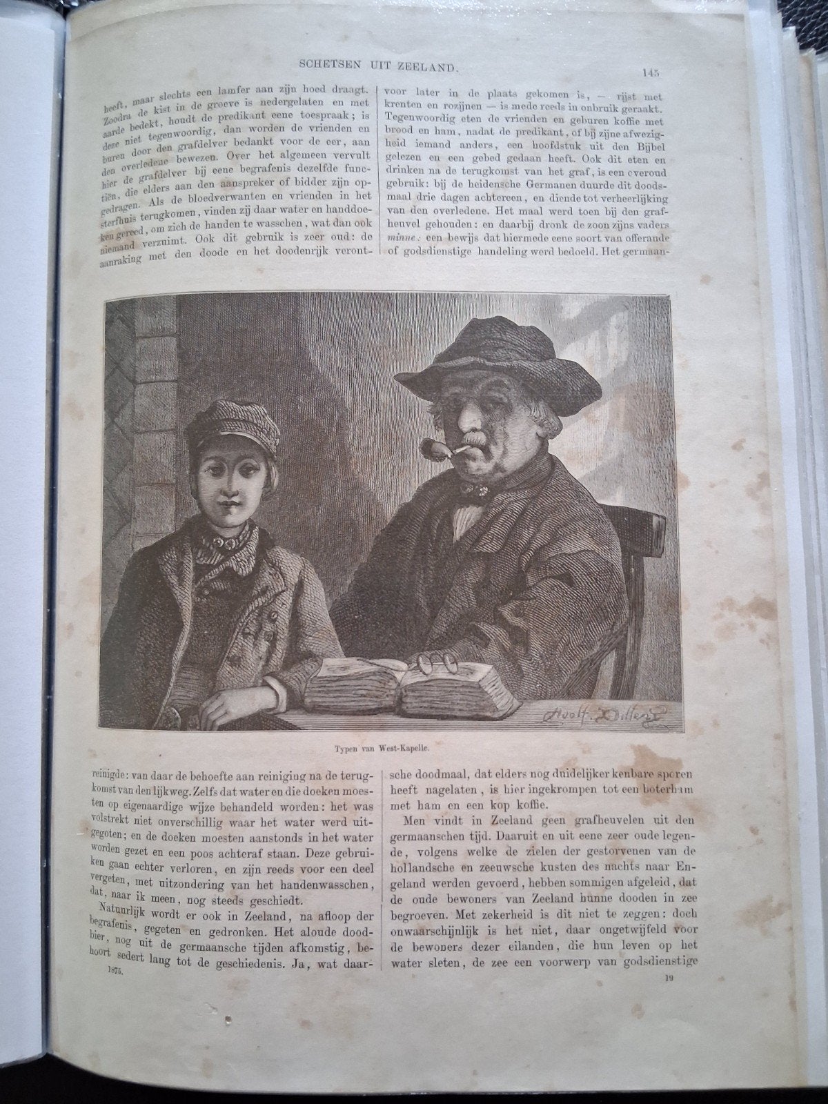 westkapelle zeeland 1873, Antiek en Kunst, Ophalen of Verzenden