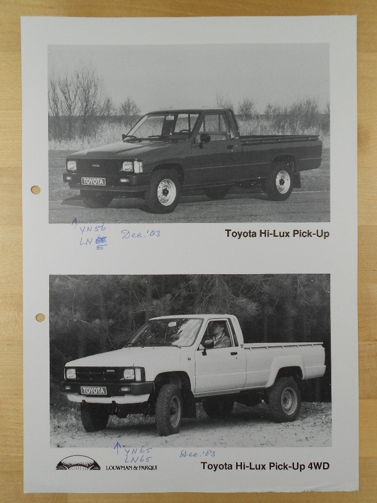 Toyota HiLux Pick-up Brochure 1983 Hi-Lux Pickup, Toyota, Ophalen of Verzenden, Zo goed als nieuw, Toyota