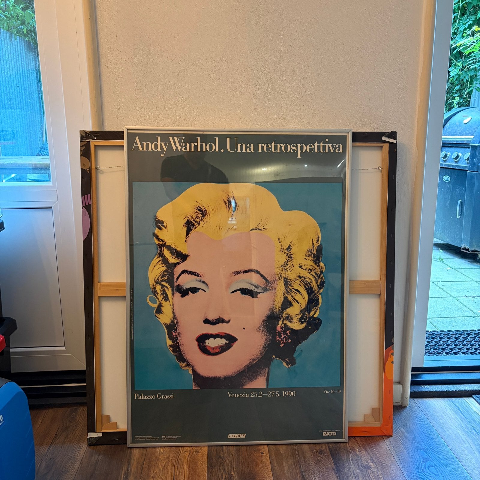 Marilyn monroe warhol poster uit museum, Verzamelen, Rechthoekig Staand, Met lijst, Ophalen of Verzenden, Zo goed als nieuw