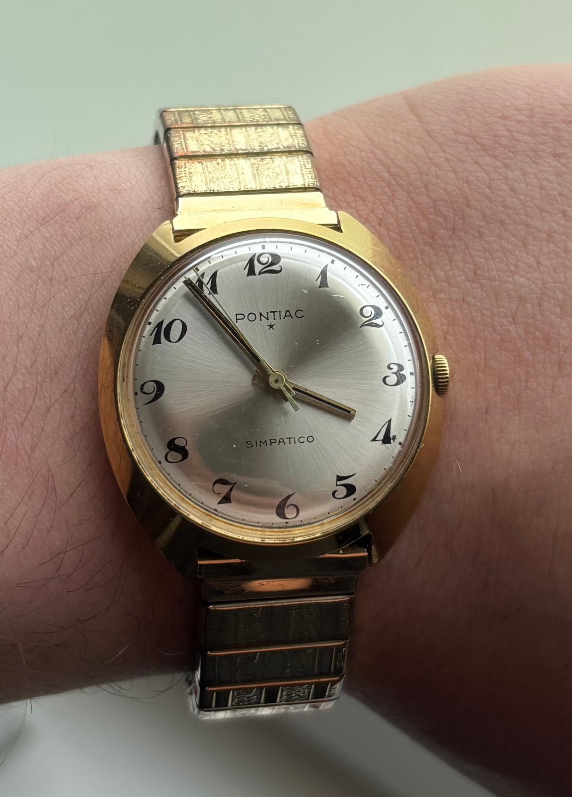 Pontiac Simpatico horloge, Sieraden, Tassen en Uiterlijk, Horloges | Heren, Gebruikt, Overige merken, Overige materialen, Ophalen of Verzenden