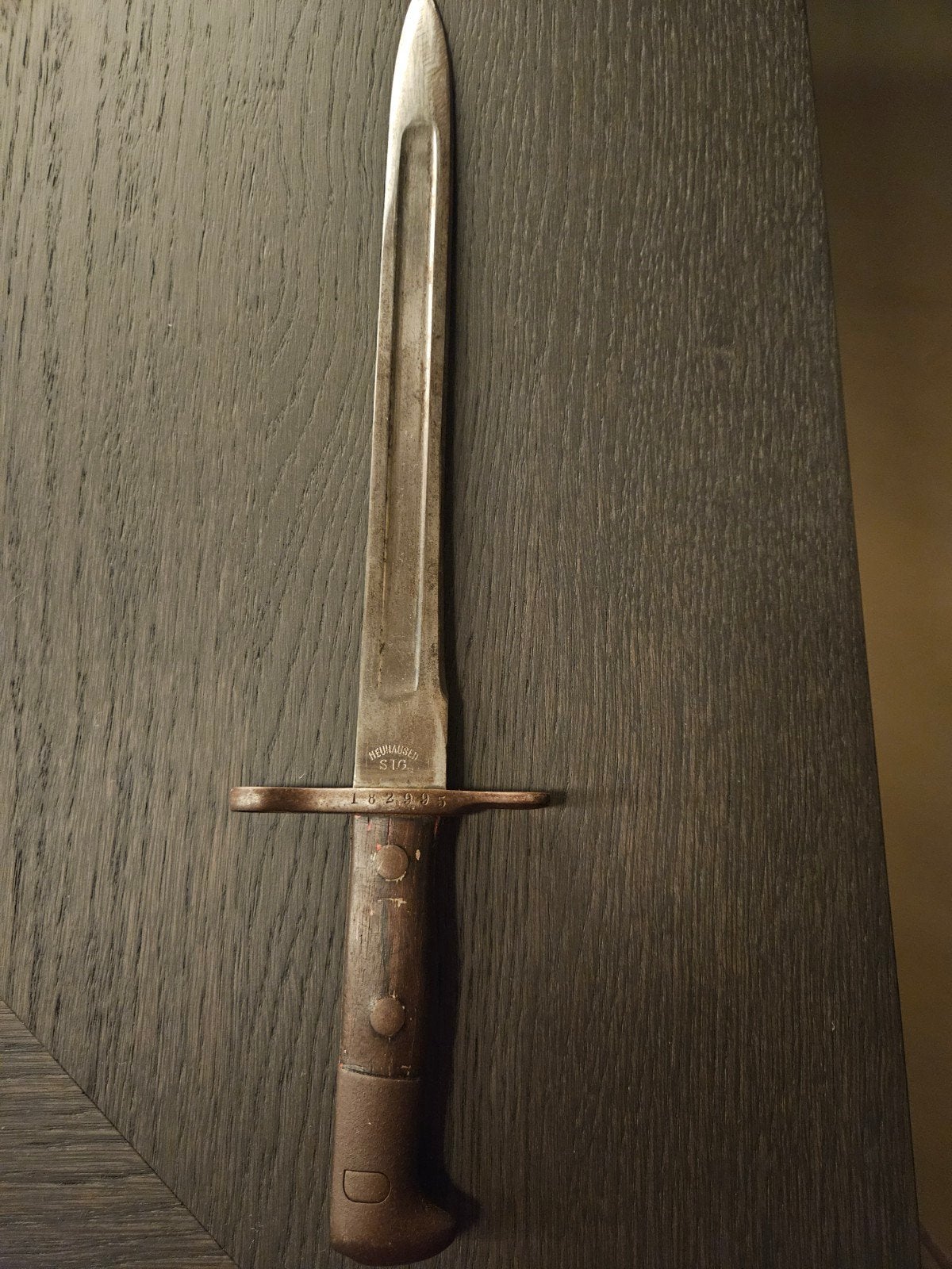 Zwiserse Schmidt-Rubin m1889 bajonet, Ophalen of Verzenden, Landmacht, Mes of Dolk
