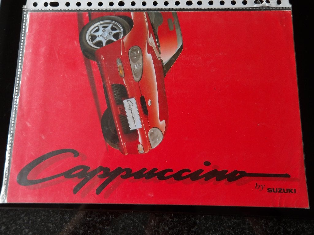 Suzuki Cappuccino Brochure/Folder, Ophalen of Verzenden, Zo goed als nieuw, Algemeen