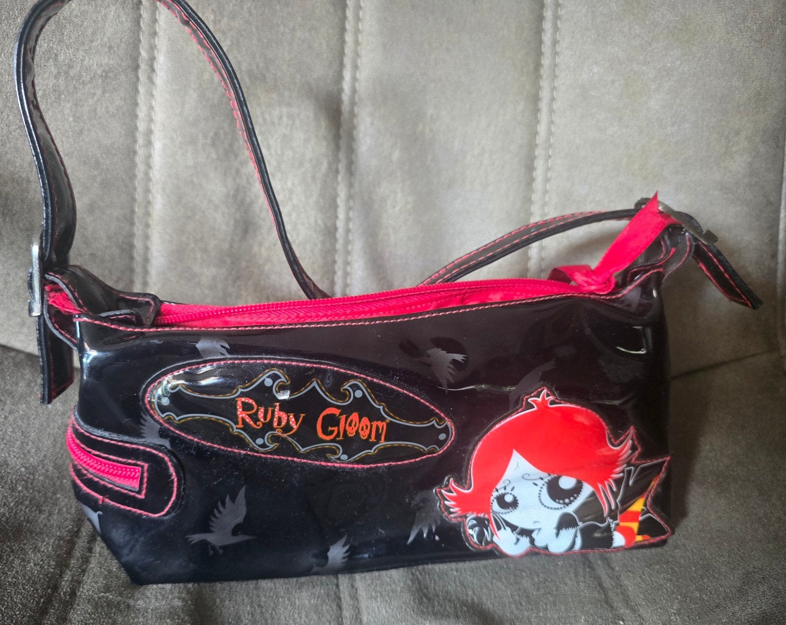 Vintage Ruby Gloom Handtas (2004) Zeldzaam - Y2K Mall Goth /, Ophalen of Verzenden, Zwart, Handtas