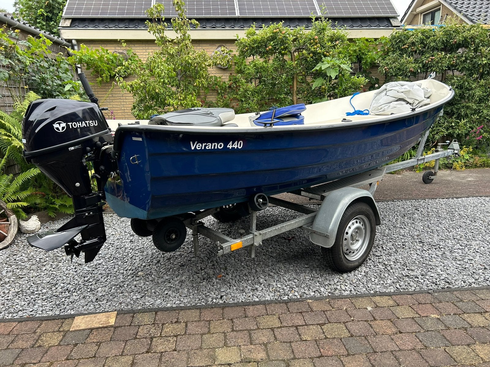 Verano 440 toer/visboot met Tohatsu 8 pk buitenboordmotor, Watersport en Boten, Vis- en Consoleboten, Ophalen, Tot 10 pk, Viertaktmotor