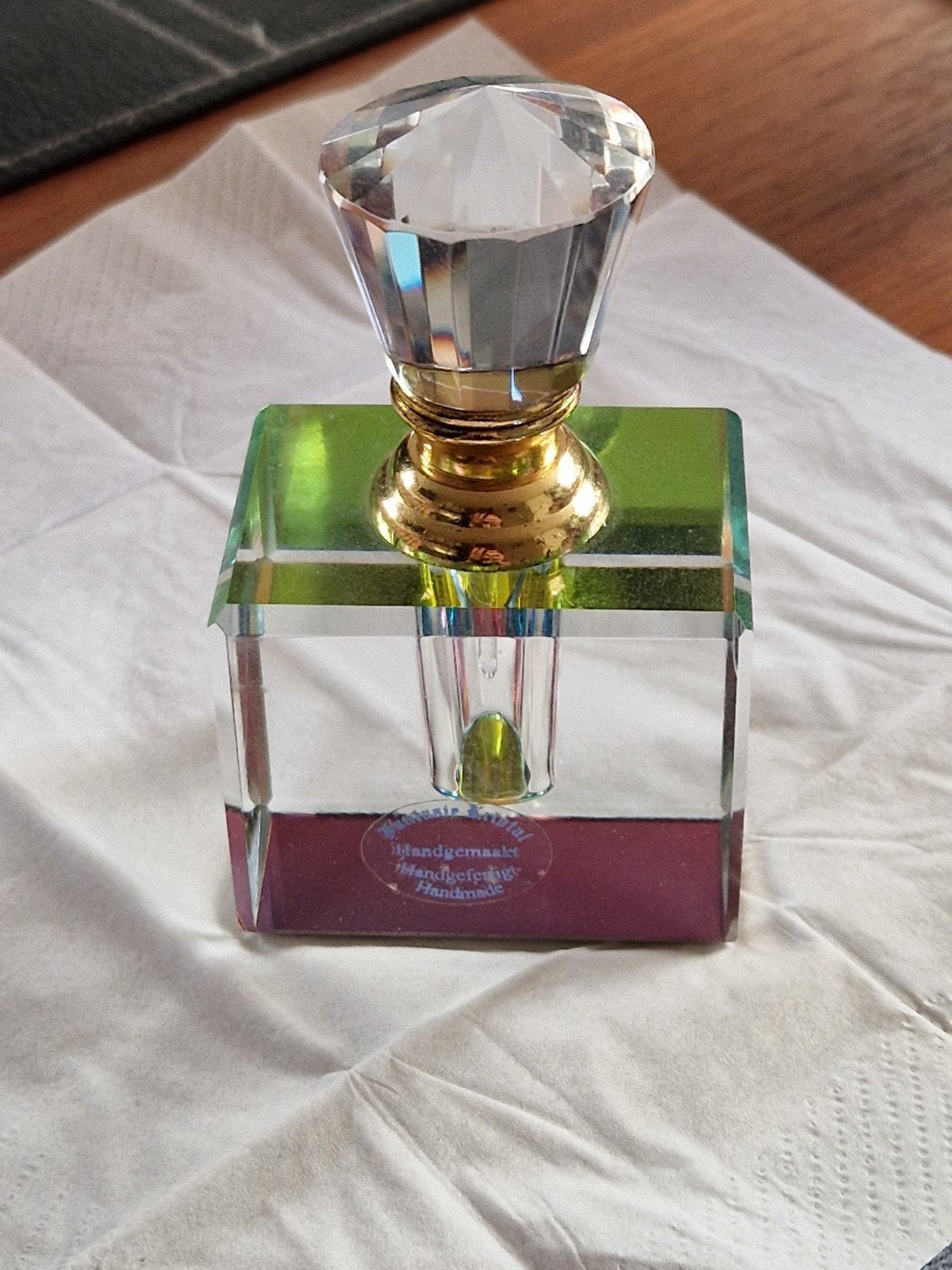 Fantasie Reflective Kristallen Parfum flesje Facetgeslepen, Ophalen of Verzenden, Nieuw, Parfumfles