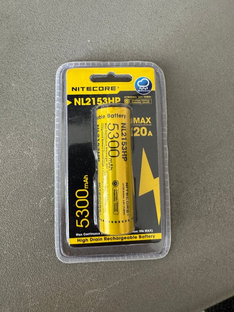 Nitecore NL2153HP Oplaadbare 21700 Li-Ion batterij 5300mAh, Audio, Tv en Foto, Accu's en Batterijen, Ophalen of Verzenden, Nieuw