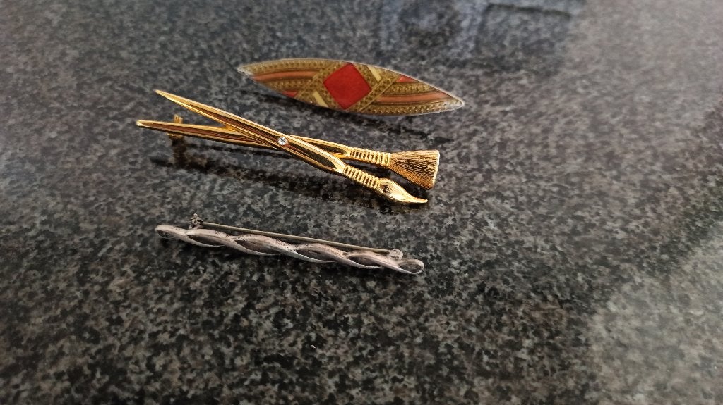 3 x brochses, Ophalen of Verzenden, Zo goed als nieuw, Zilver, Zilver