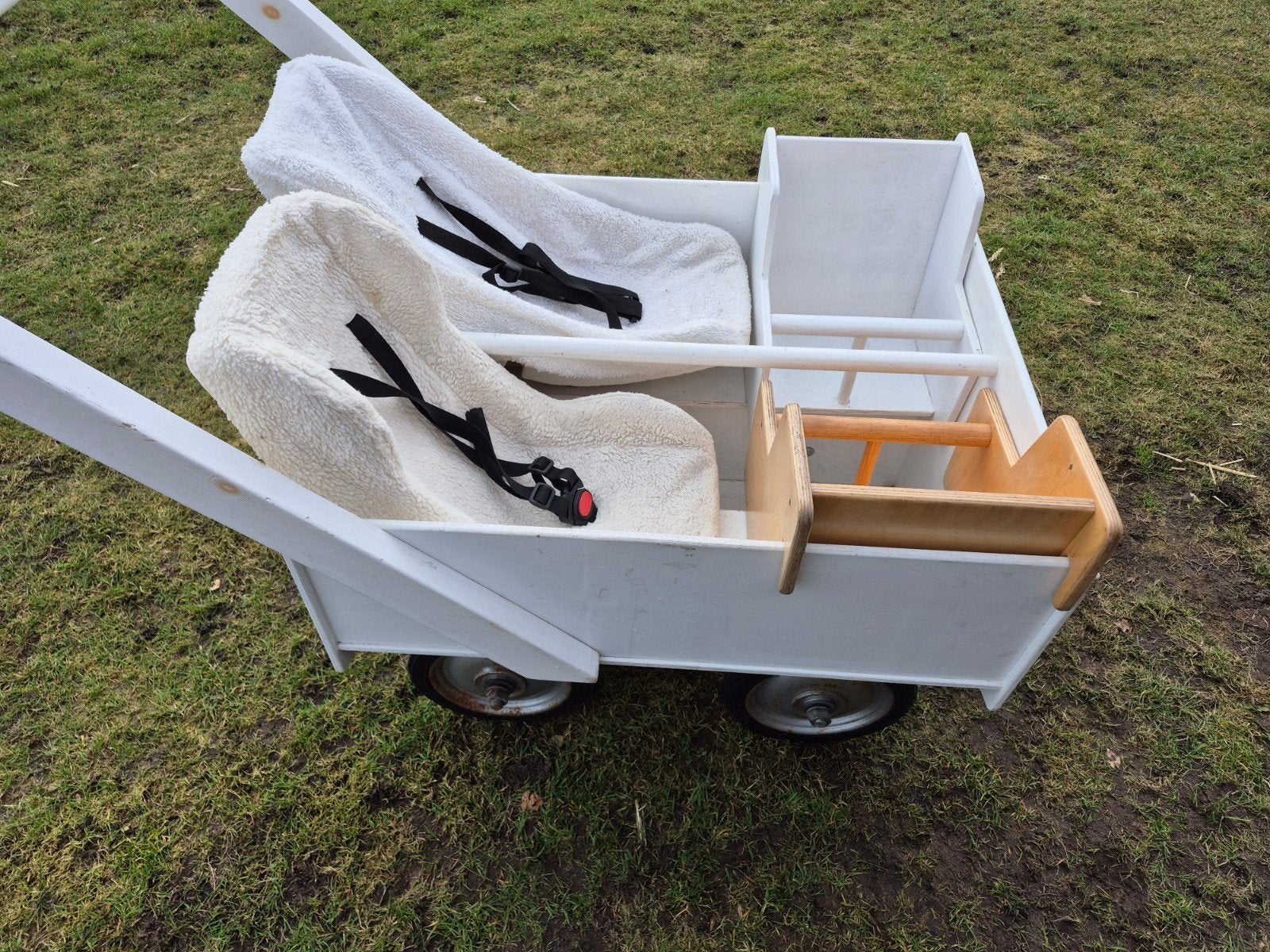 Bolderwagen voor 4 kinderen met babyschalen en peuterstoelen, Caravans en Kamperen, Bolderkarren, Ophalen, Zo goed als nieuw