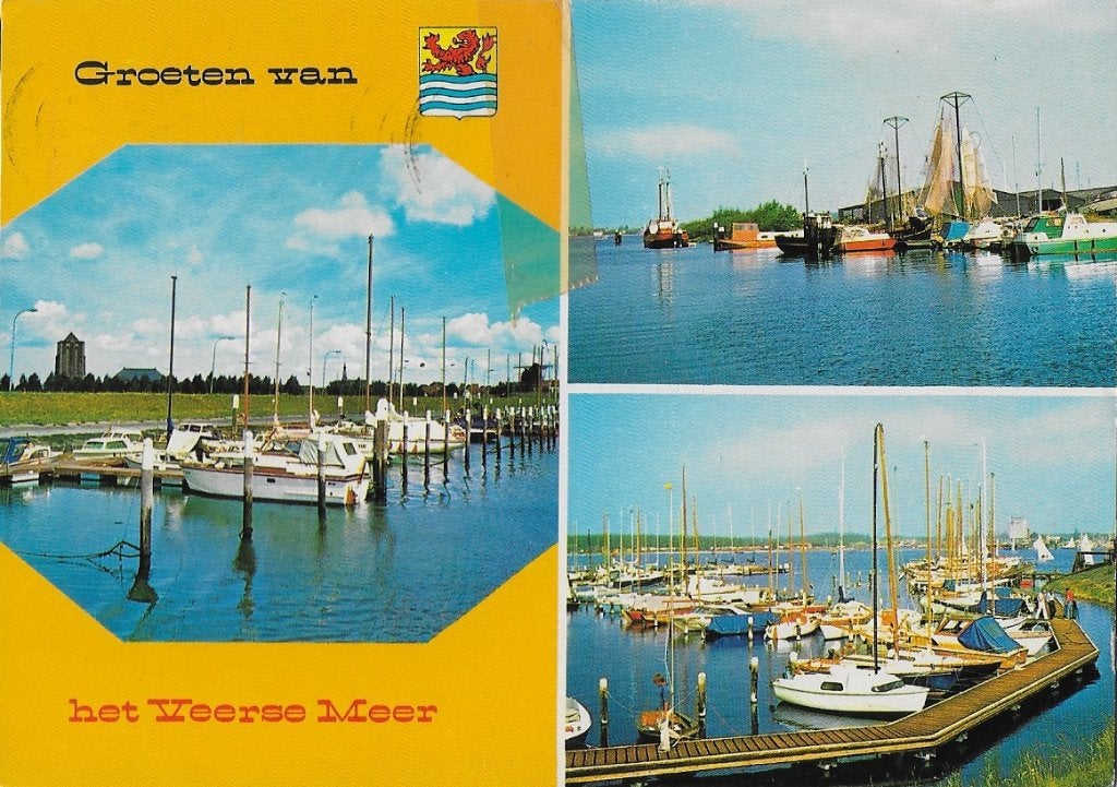 Zeeland veerse meer gelopen ansichtkaart ( 342 ), Ophalen of Verzenden, 1960 tot 1980, Gelopen, Zeeland