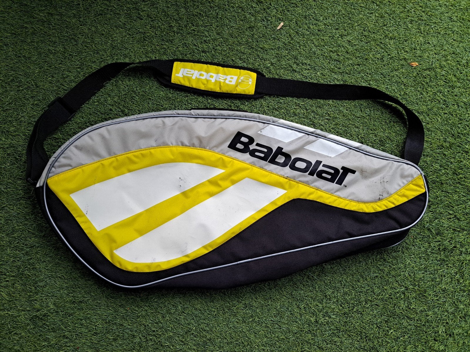 Babolat tennisracket 1-2 rackets draagtas geel-zwart, Ophalen of Verzenden, Gebruikt, Tas, Babolat