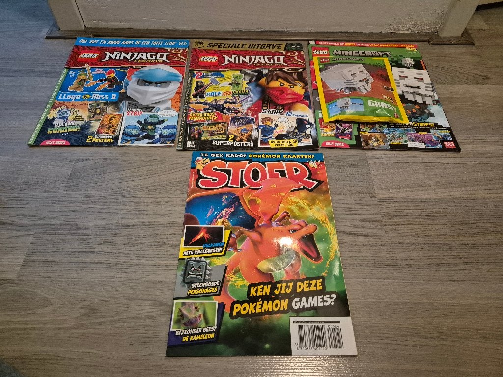 Lego Minecraft Ninjago Stoer tijdschriften 4x, Ophalen of Verzenden, Nieuw, Muziek, Film of Tv
