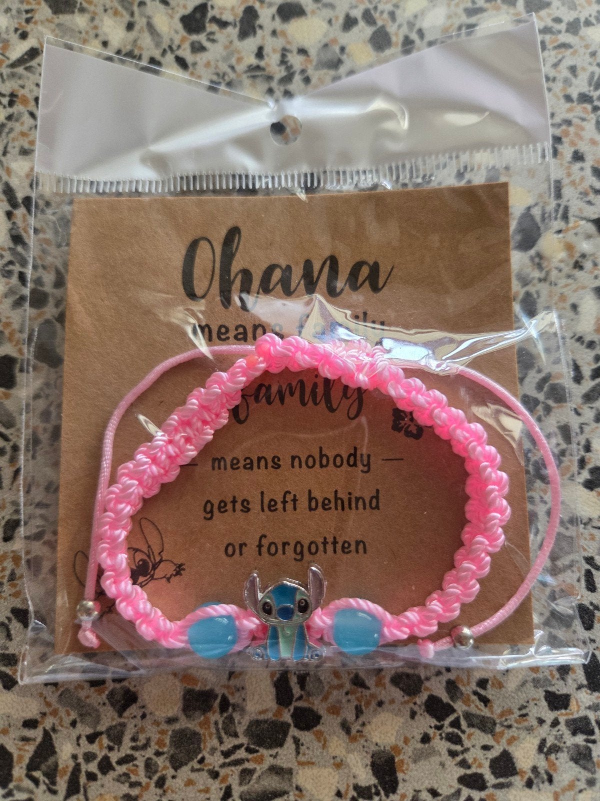 Stitch Ohana Armband, Sieraden, Tassen en Uiterlijk, Armbanden, Overige materialen, Nieuw, Ophalen of Verzenden, Roze