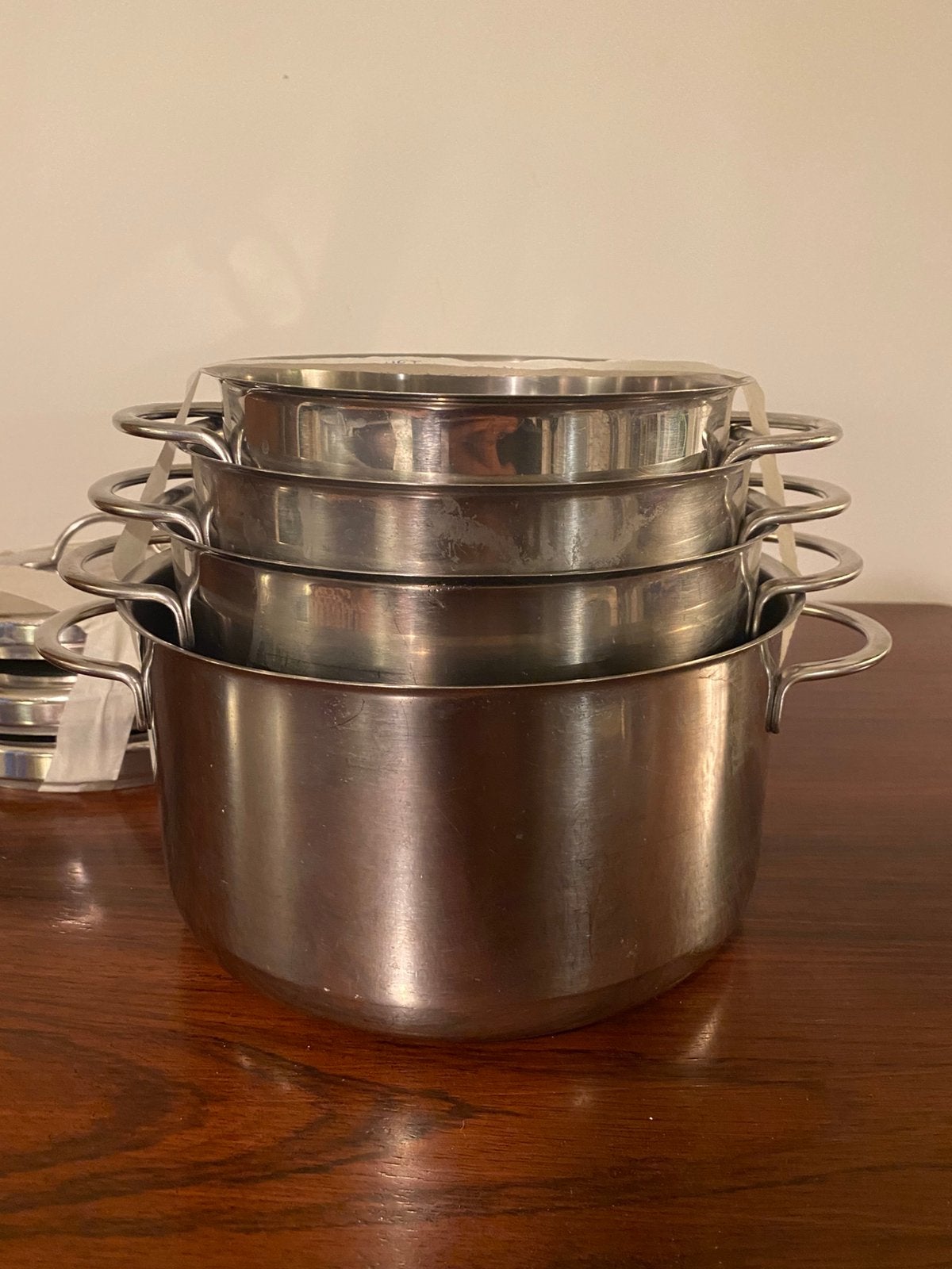 Pannenset SIGG 17cm 19cm 20,5cm & 23cm met deksel, Ophalen, Zo goed als nieuw