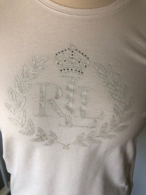 Ralph Lauren t-shirt maat 40 room-wit, Maat 38/40 (M), Verzenden, Wit, Zo goed als nieuw
