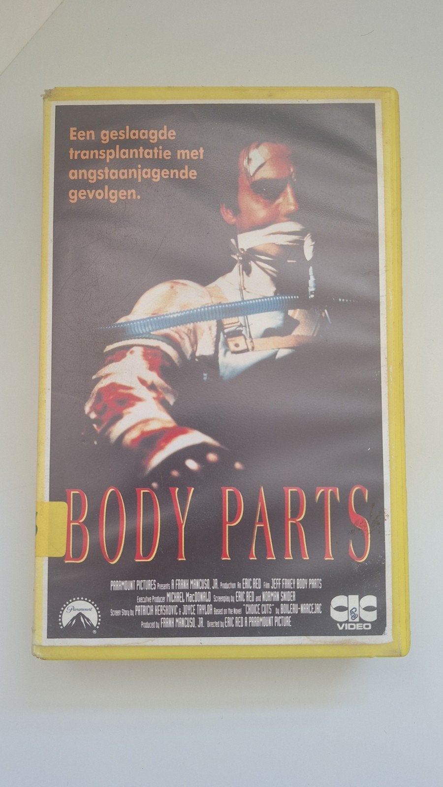 Exrental VHS Body Parts 1991, Cd's en Dvd's, VHS | Film, Vanaf 16 jaar, Ophalen of Verzenden, Gebruikt, VHS