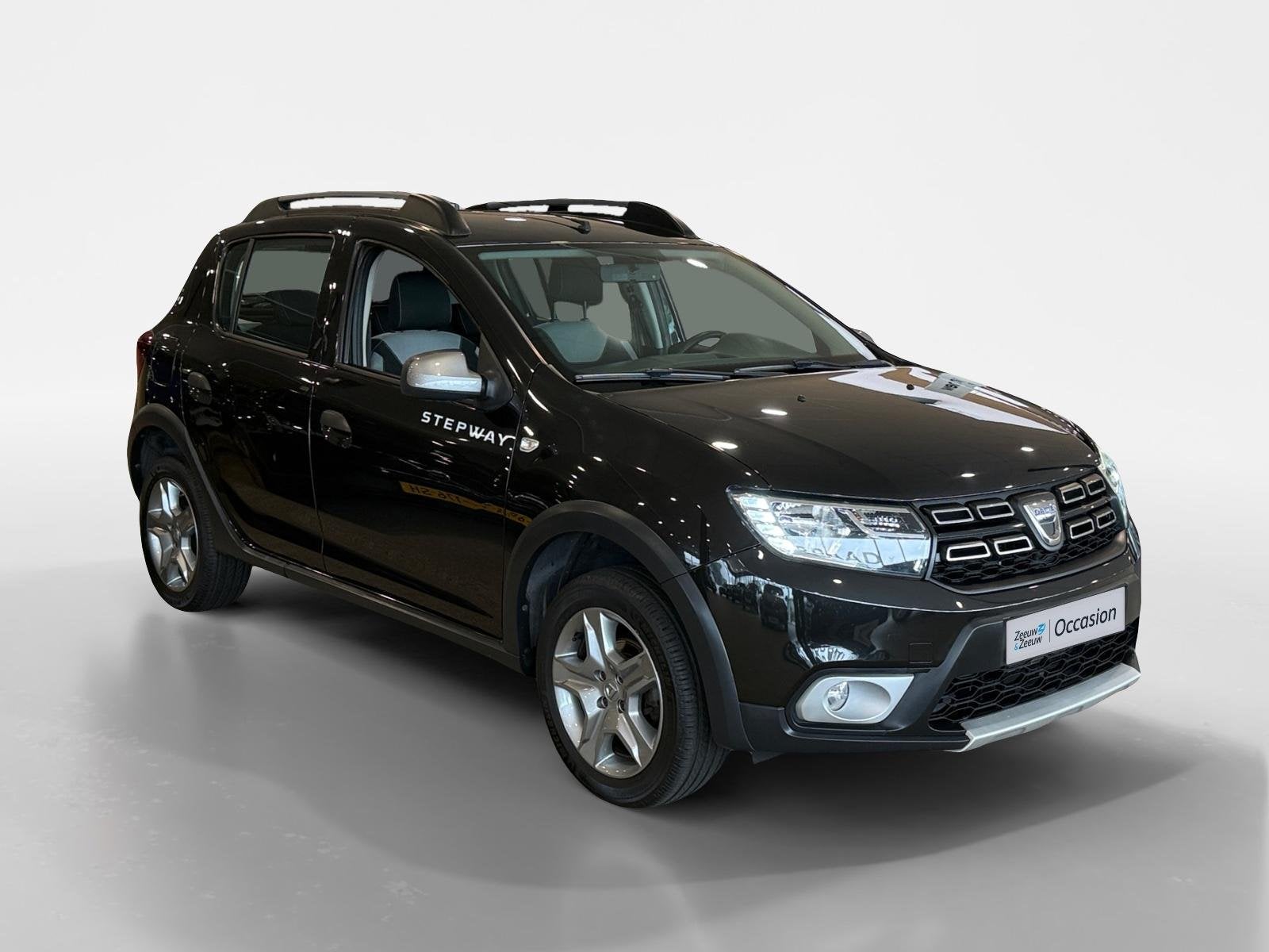 Dacia Sandero 0.9 TCe SL Stepway *Navi+Camera*Airco*Hoge ins, Auto's, Stof, Zwart, Bedrijf, Handgeschakeld