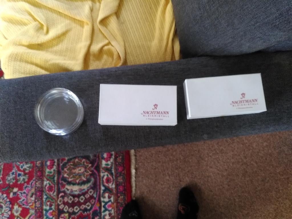 Bleikristal wijnglas onderzetters + kaars houders, Antiek en Kunst, Ophalen of Verzenden