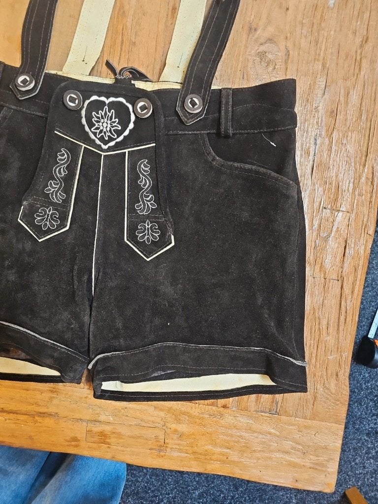 Lederhosen dames, Bruin, Maat 46/48 (XL) of groter, Djt@dejuistetoon.eu, Ophalen of Verzenden