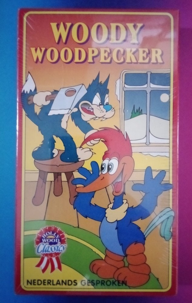 VHS - Woody Woodpecker - Koopvideo NIEUW in plastic, Nederlands ondertiteld, Engels, Animatie, Verzenden