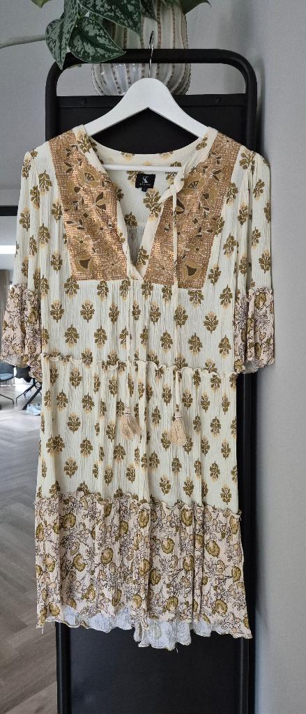 K Design zomer jurk, Kleding | Dames, Jurken, K-design, Beige, Ophalen of Verzenden, Zo goed als nieuw