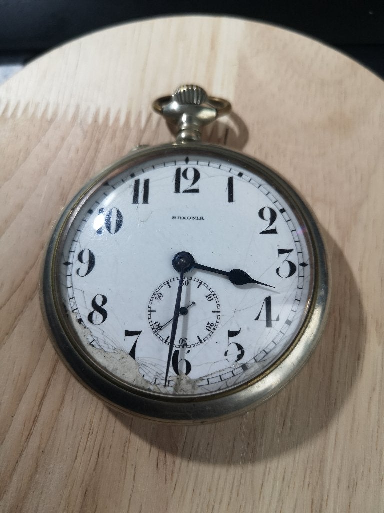 VIntage zakhorloge Saxonia, Overige merken, Overige materialen, Zakhorloge, 1900 tot 1930