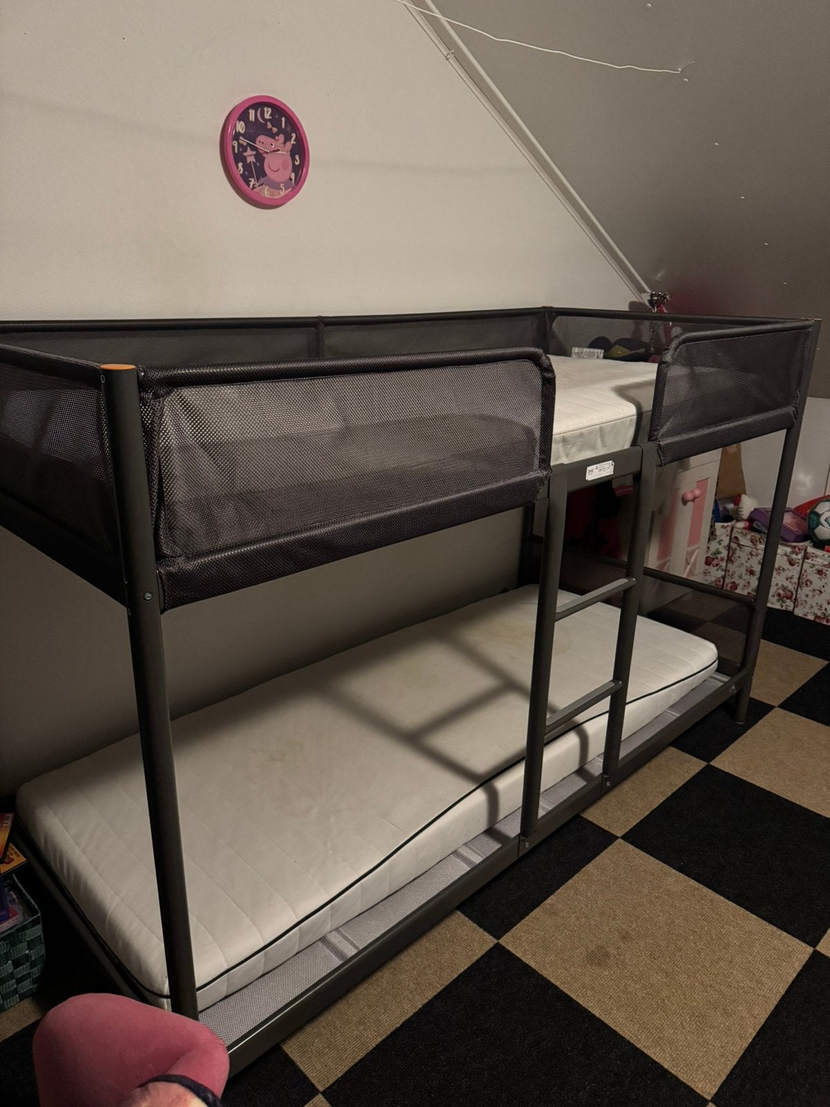 Stapelbed van Ikea + twee matrassen, Ophalen, 210 cm, Tweepersoons, Minder dan 160 cm