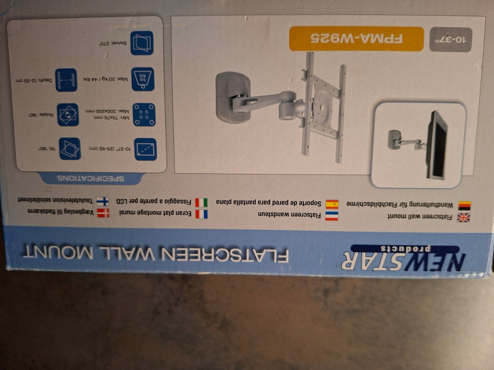 New Star TV Muurbeugel FPMA-W925 - Nieuw en Ongebruikt, Ophalen, Nieuw