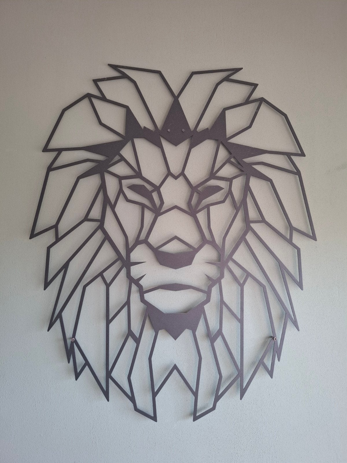 Hoagard metal wall art Leeuw mat zwart staal in nieuwstaat!, Ophalen, Metaal, Industrieel, Zwart