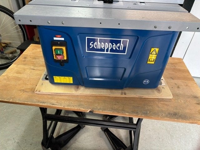 Scheppach HF50 freestafel, Ophalen, Kantenfrees, Scheppach, Zo goed als nieuw