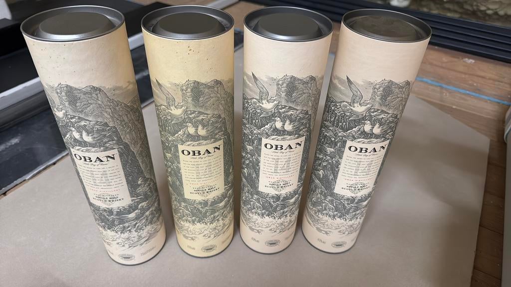 4 x oban wiskeyfles houder decoratie, Ophalen of Verzenden, Zo goed als nieuw, Overige typen