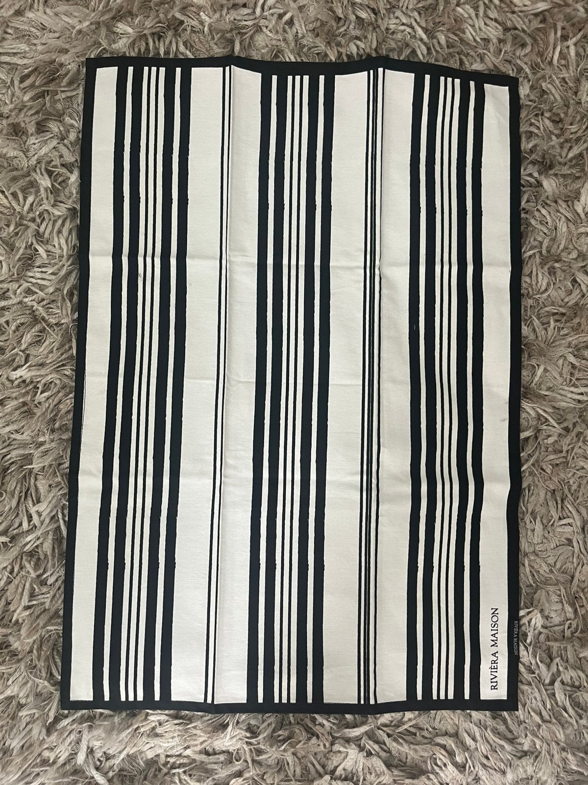 Te koop: Rivièra Maison theedoek, strepen, Huis en Inrichting, Keuken | Textiel, Katoen, Wit, Nieuw, Riviera Maison