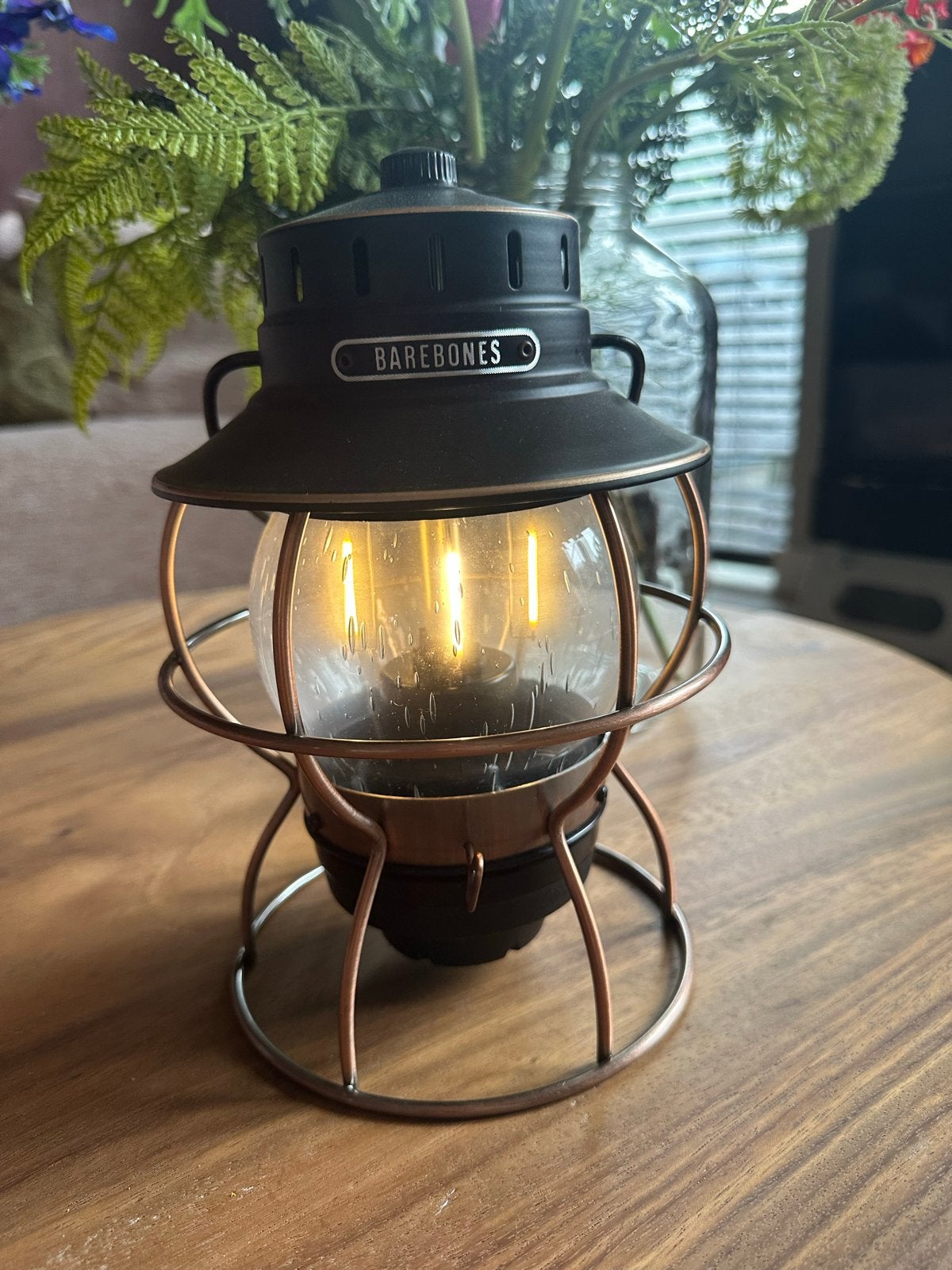 Barebones Railroad Lantaarn - Oplaadbaar LED Licht, Zwart, Overige fittingen, Zo goed als nieuw, Vintage
