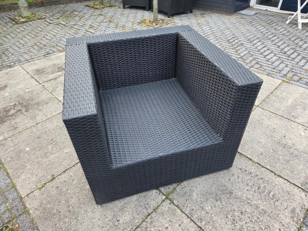 Loungestoel, terrasstoel zwart  RS furniture, Ophalen