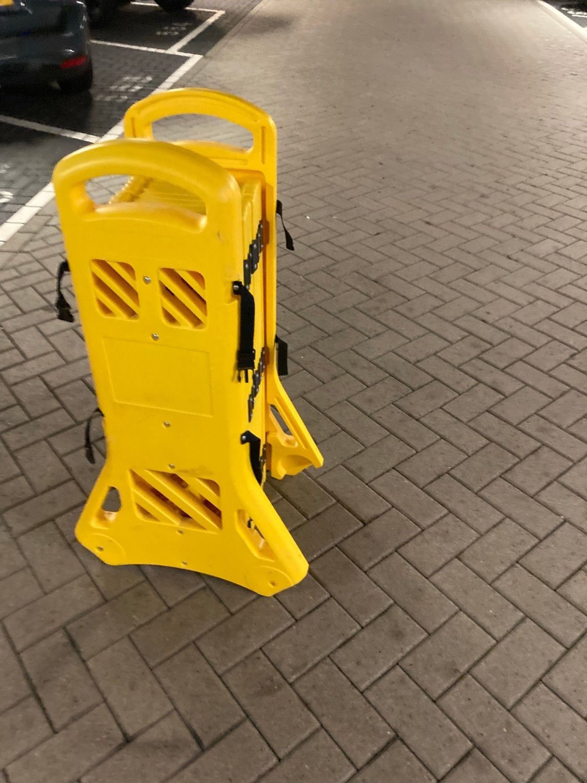 Caddy Opvouwbaar geel afzethek - Veiligheidshek, Ophalen, Gebruikt