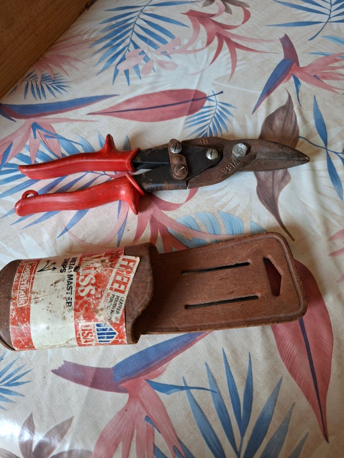 blikschaar Wiss Metal Master Snips met leren etui, Antiek en Kunst, Ophalen of Verzenden