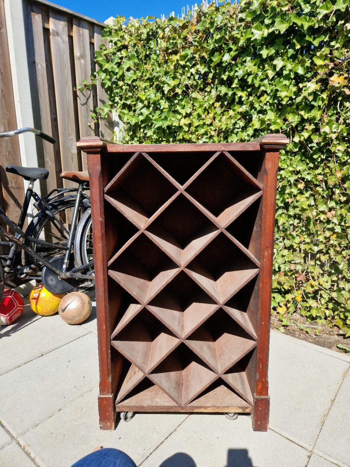 Wijnkast van hout - Klassiek design, Gebruikt, Ophalen of Verzenden, 25 flessen of meer, 75 cm of meer