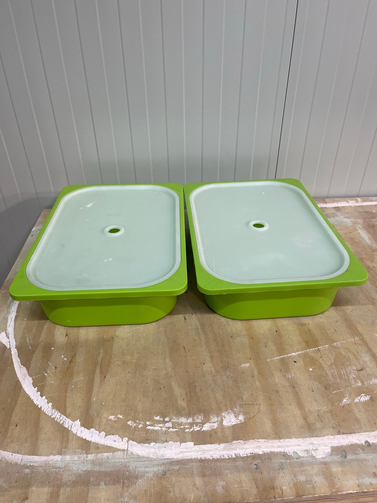 IKEA bakken met deksel - set van 2, IKEA, Kunststof, Ophalen of Verzenden, Groen
