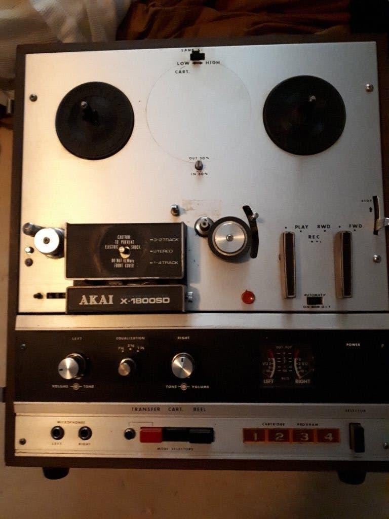 Vintage Akai X-1800SD bandrecorder met 8track, Audio, Tv en Foto, Bandrecorders, Ophalen, Bandrecorder