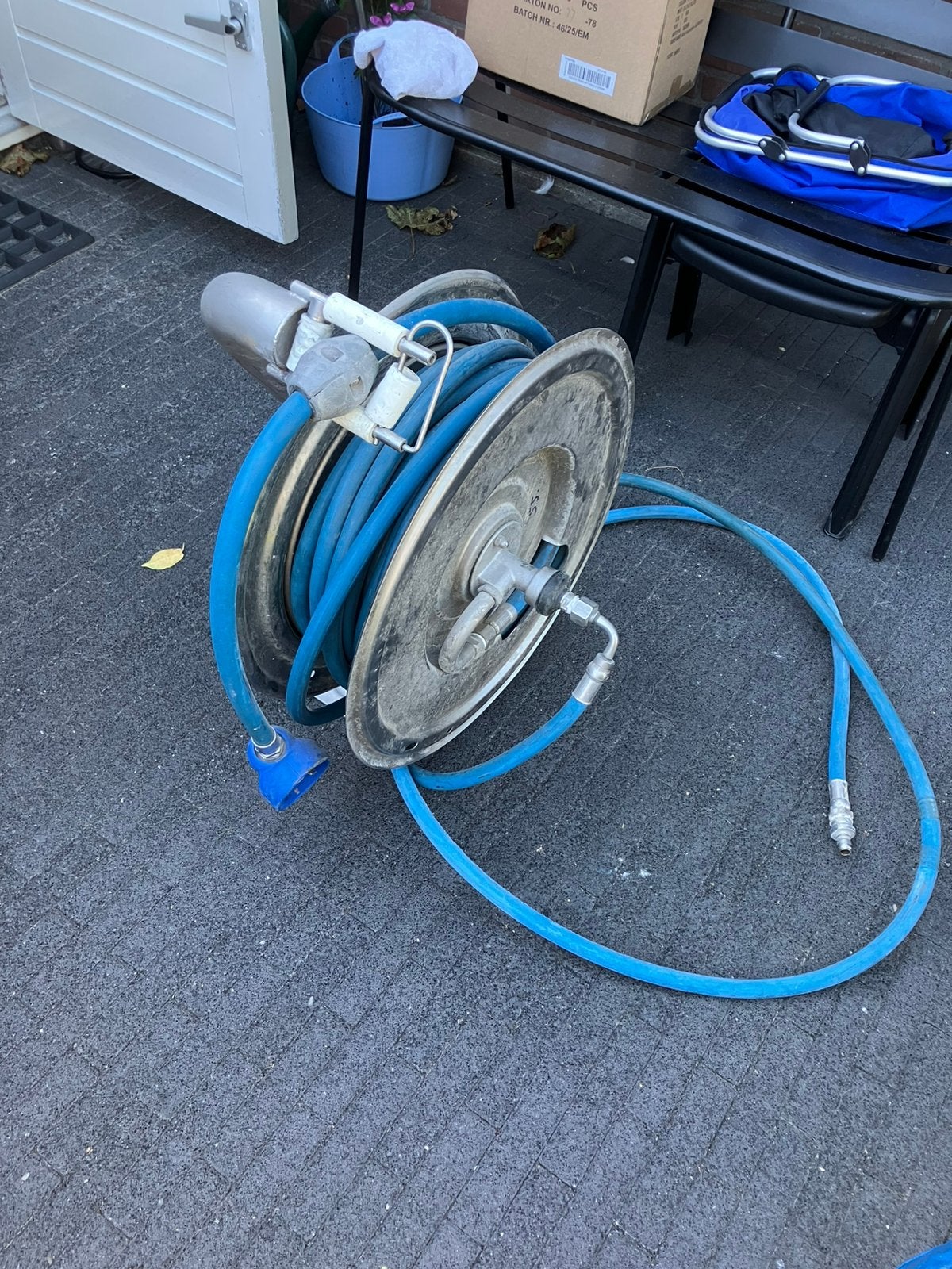 Slangenhaspel nederman RVS, Ophalen, Zo goed als nieuw, Benzine