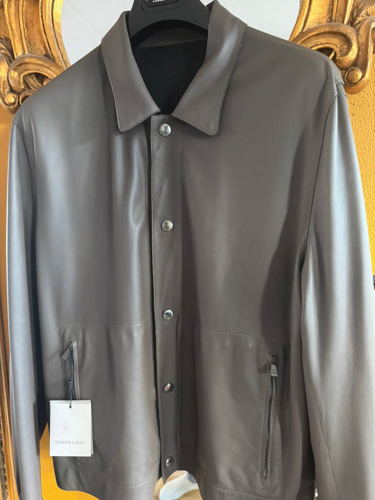 Corneliani dubbelzijdige leren/suède jas NIEUW maat 56, Kleding | Heren, Ophalen of Verzenden, Nieuw, Maat 56/58 (XL), Bruin