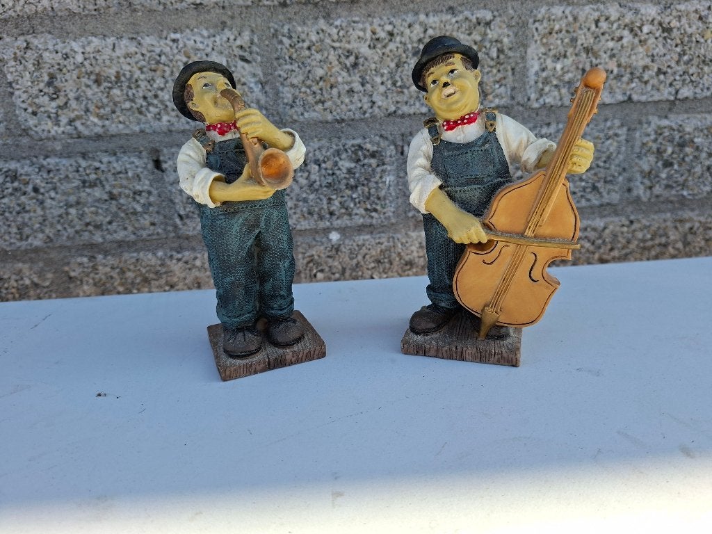 set van 2 beelden laurel en hardy figuren, Verzamelen, Ophalen, Zo goed als nieuw, Mens
