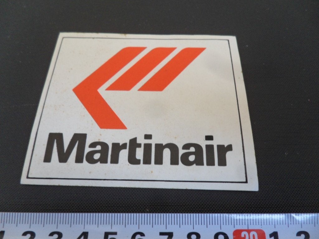 sticker retro logo groot MARTINAIR, Ophalen, Zo goed als nieuw