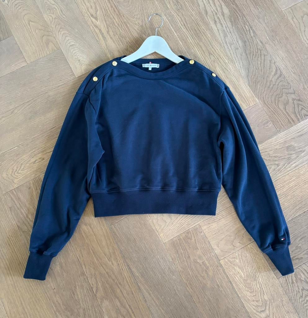 Navyblauwe sweater Tommy hilfiger S/36, Kleding | Dames, Ophalen of Verzenden, Zo goed als nieuw, Maat 36 (S), Blauw