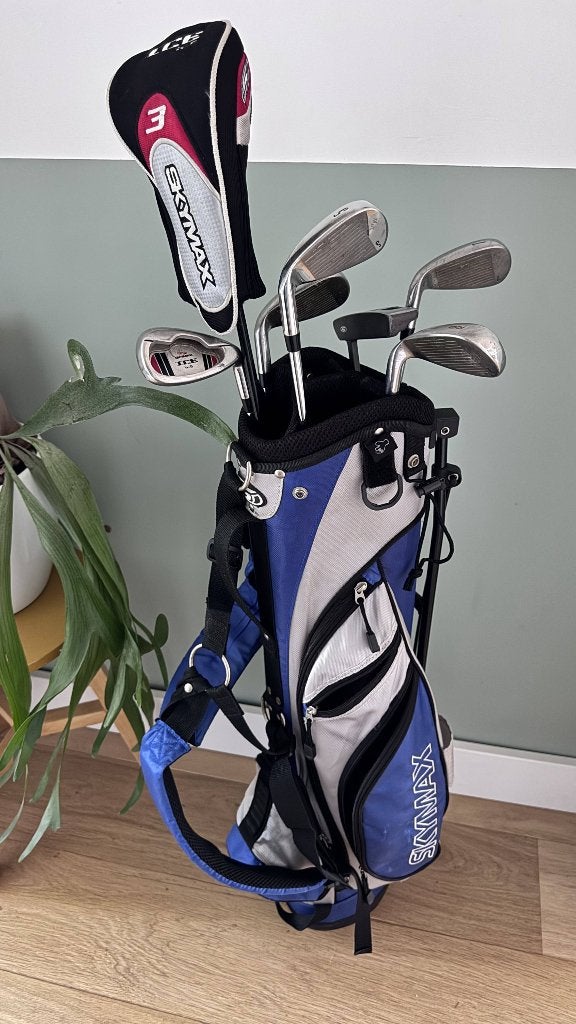 Skymax ix5 Golfset: Blauwe Standbag met 7 Clubs + Regenhoes, Ophalen of Verzenden, Gebruikt, Set, Overige merken
