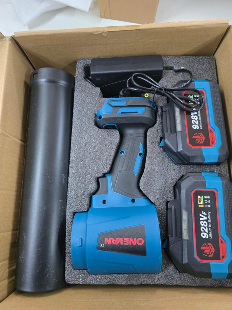 ONEVAN Accu Bladblazer met 2 Lithium-ion Accu's, Tuin en Terras, Bladblazers, ONEVAN, Nieuw, Ophalen of Verzenden, Accu