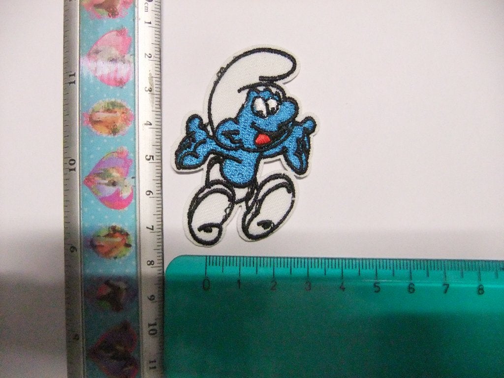 Smurf Applicatie Strijkpatch - Nieuw geborduurd, Verzenden, Nieuw, Overige applicaties