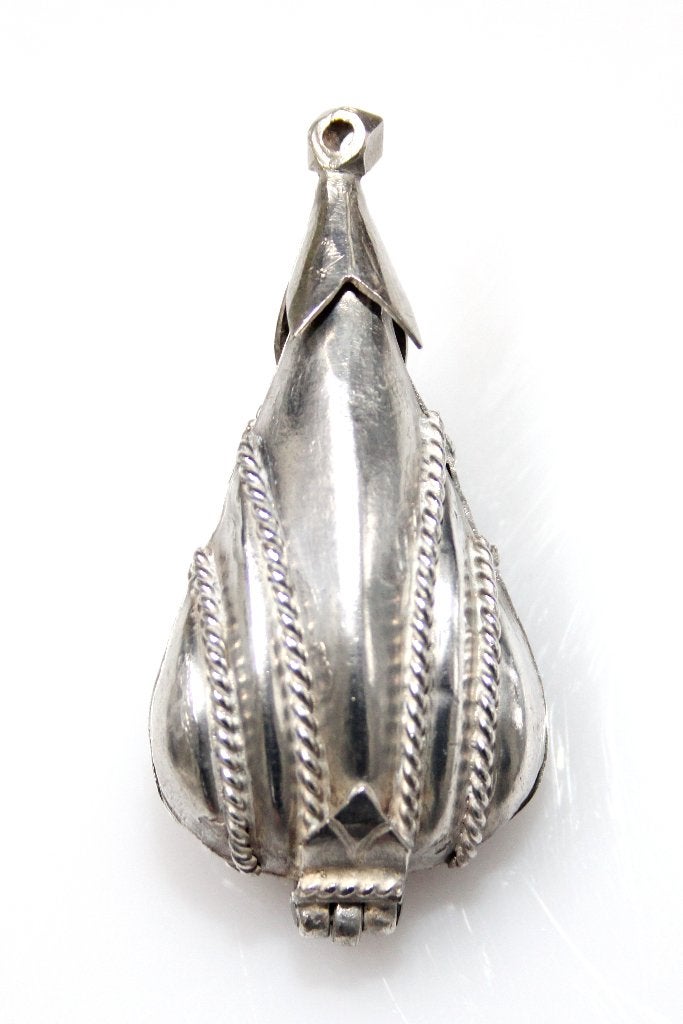 Antieke Zilver Amulet Houder Hanger Tibet Nepal, Ophalen of Verzenden, Zilver, Hanger