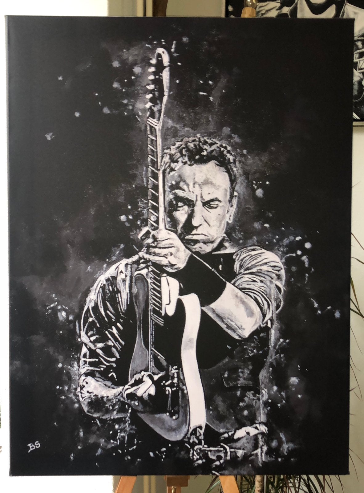 Bruce Springsteen op canvas 80/60, Ophalen of Verzenden, Print