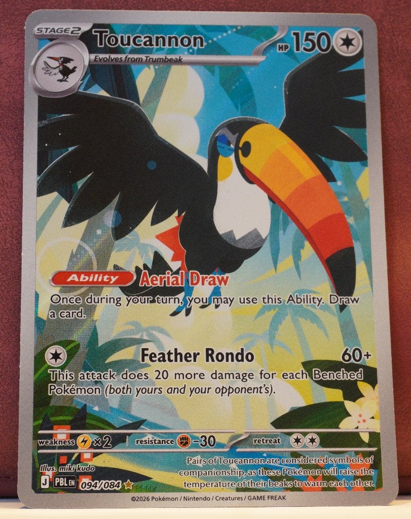 Toucannon Gallery Art 094/084 Pitch Black Pokémon Kaart, Ophalen of Verzenden, Nieuw, Losse kaart