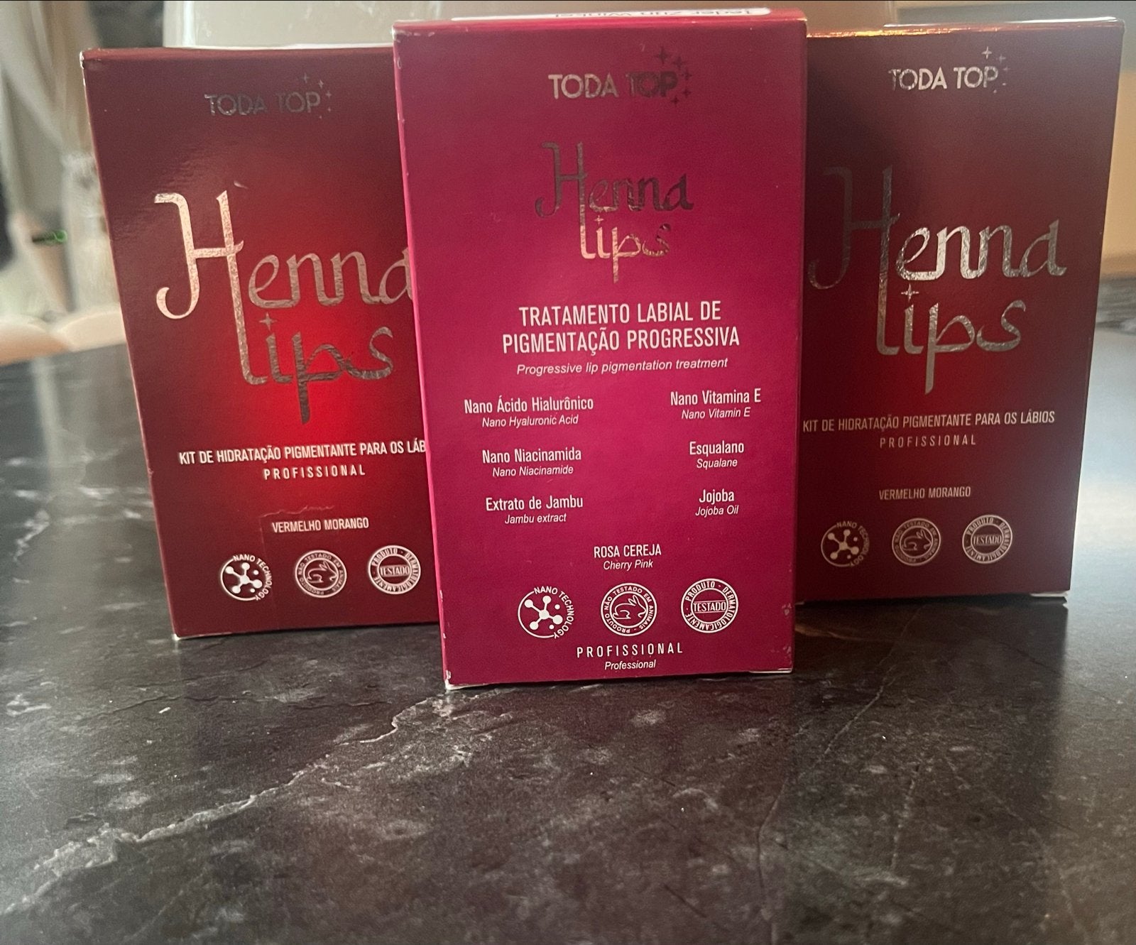 Toda Top Henna Lips - 3 stuks, nieuw in verpakking, Sieraden, Tassen en Uiterlijk, Ophalen of Verzenden, Nieuw, Overige typen